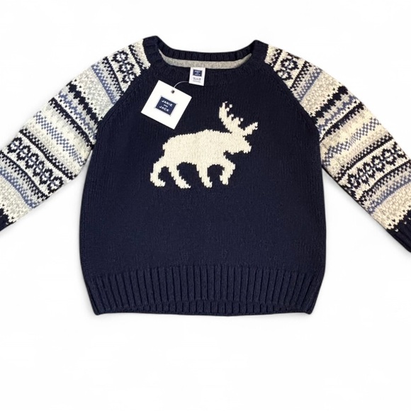 NWT Janie & Jack moose sweater (12–18M) - Picture 2 of 7